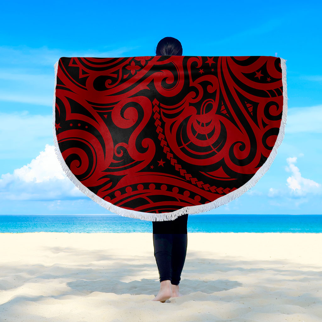 New Zealand Beach Blanket Maori Pattern Tattoo