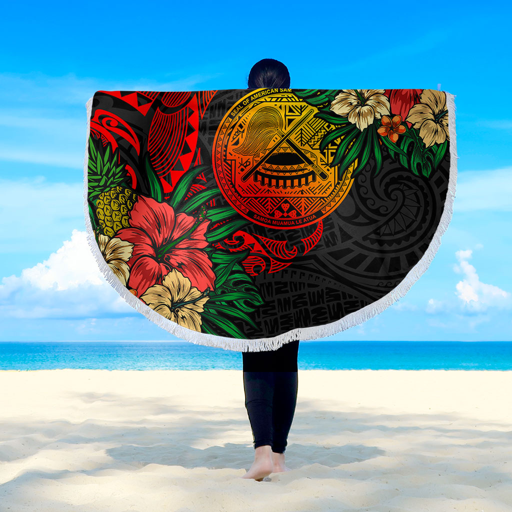 American Samoa Beach Blanket Polynesian Coat Of Arms Tropical