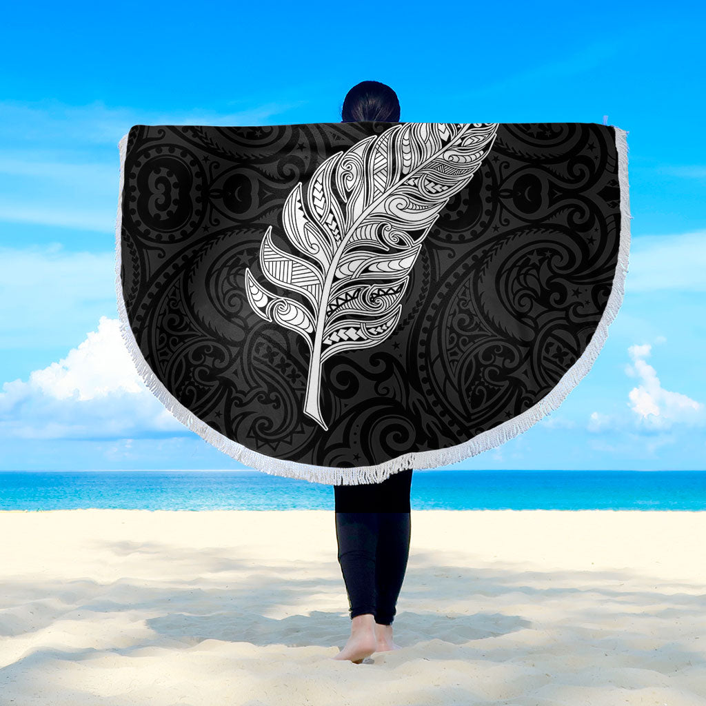 New Zealand Beach Blanket Maori Silver Fern Simple Style