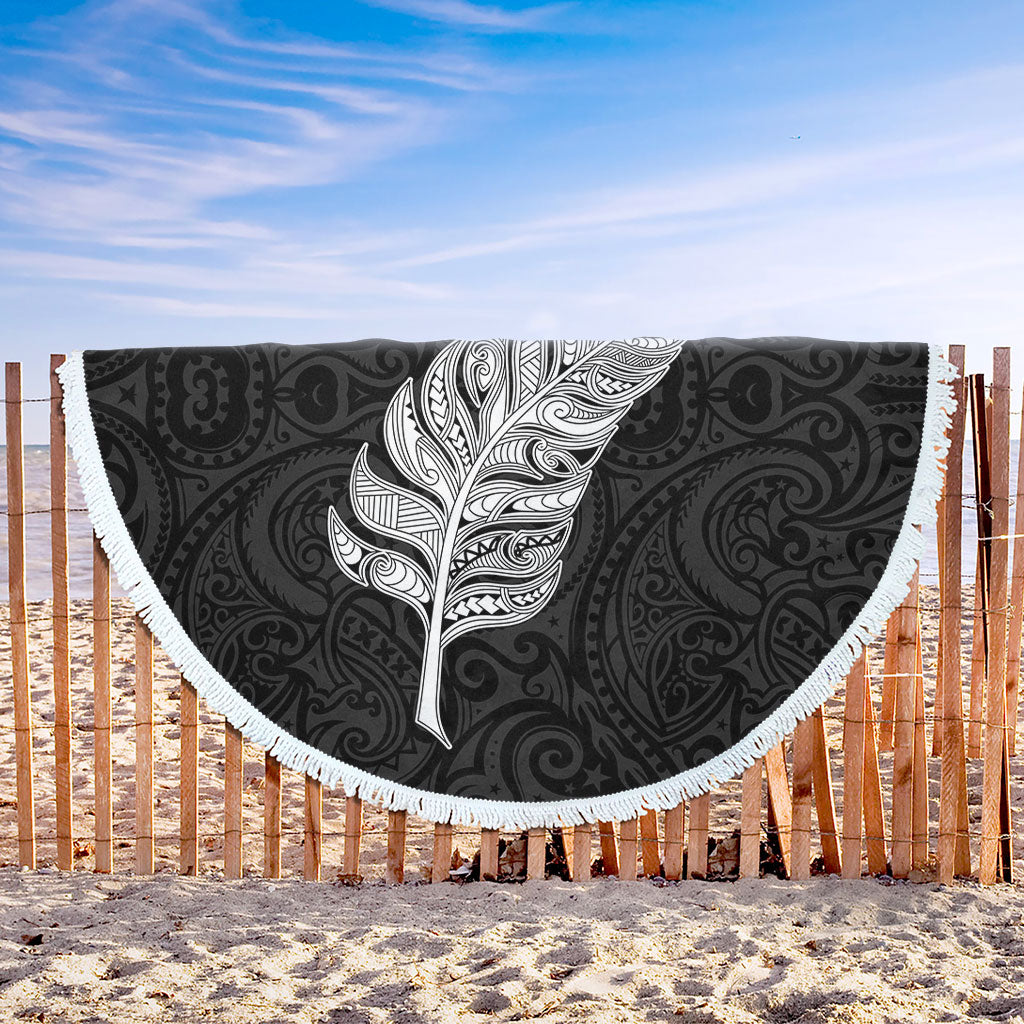 New Zealand Beach Blanket Maori Silver Fern Simple Style