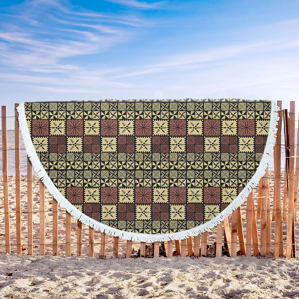 Tonga Beach Blanket Ngatu Style