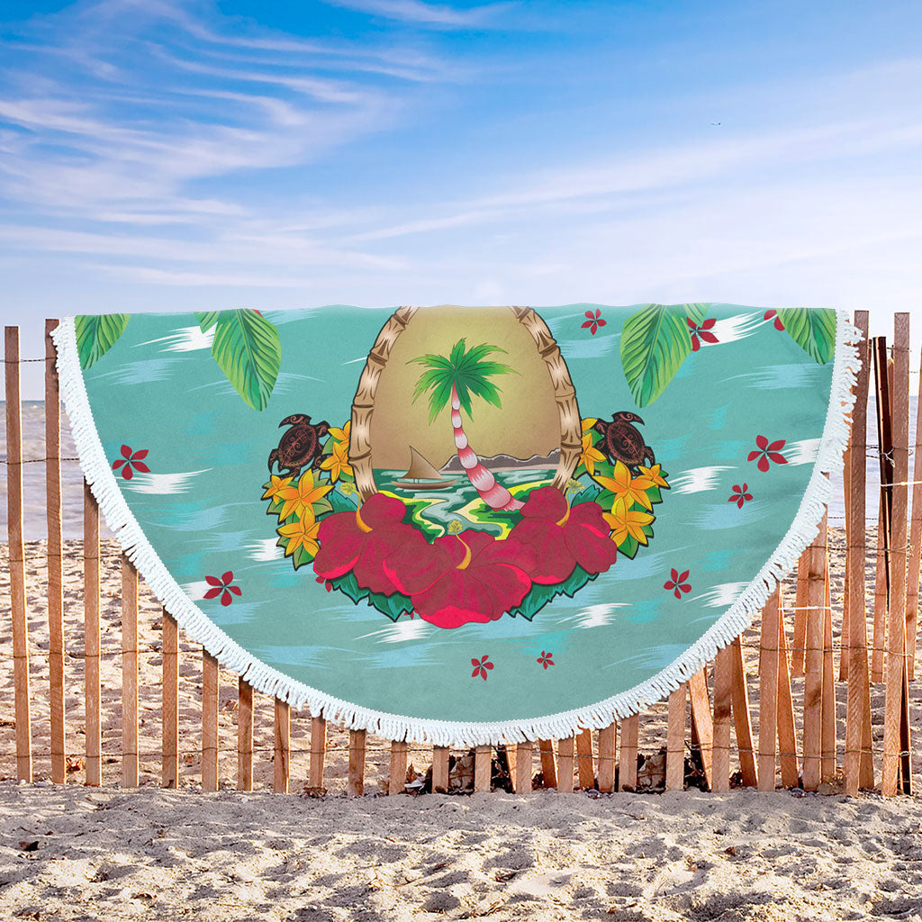 Guam Beach Blanket Latte Stones Hibiscus