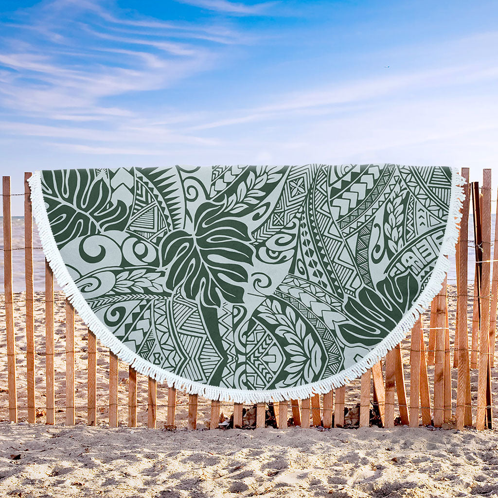 Hawaii Beach Blanket Tribal Pattern Leaf