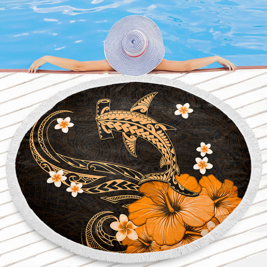 Hawaii Beach Blanket Shark Polynesia Tribal Tattoo