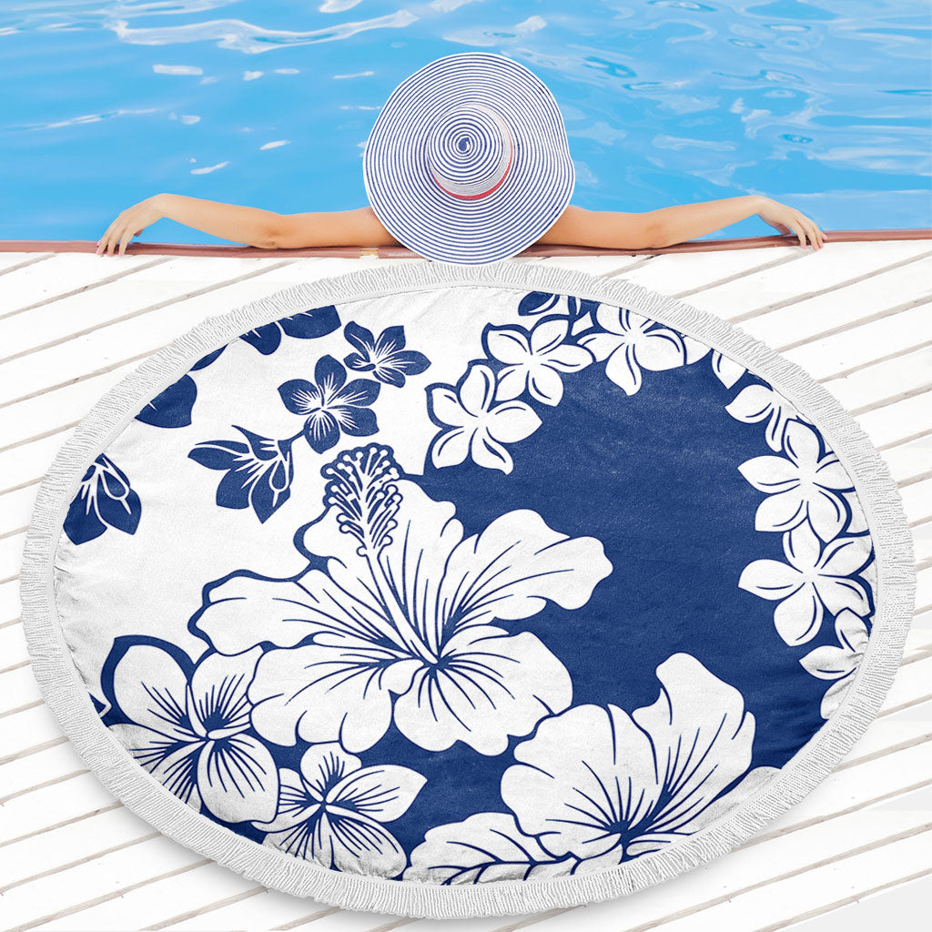 Hawaii Beach Blanket Polynesia Fabric Floral