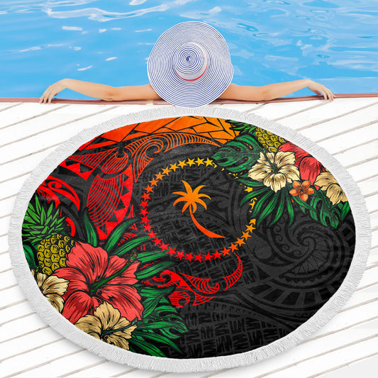 Chuuk State Beach Blanket Polynesian Coat Of Arms Tropical