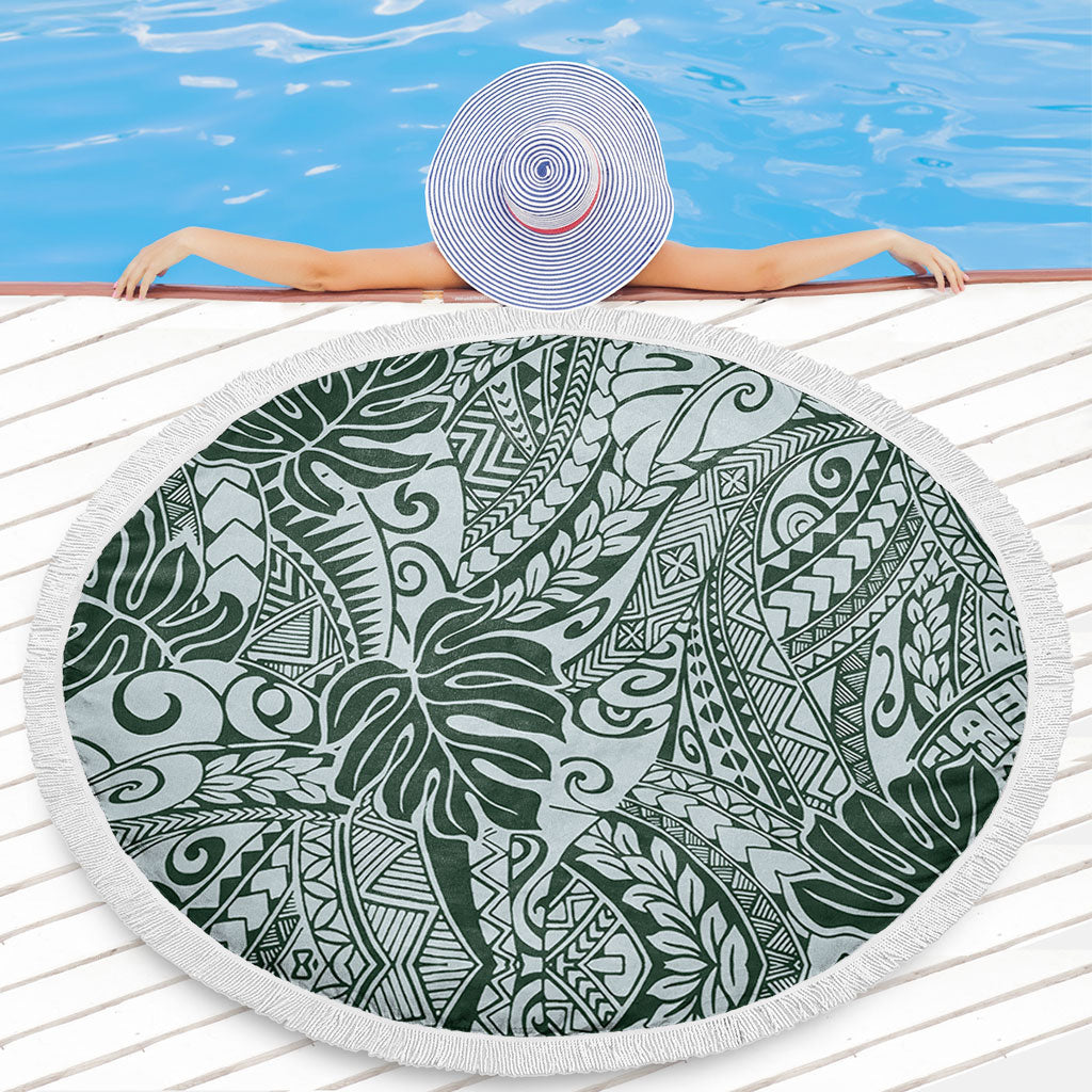 Hawaii Beach Blanket Tribal Pattern Leaf