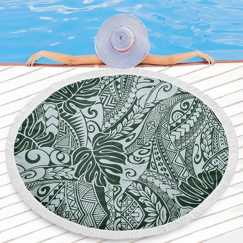 Hawaii Beach Blanket Tribal Pattern Leaf