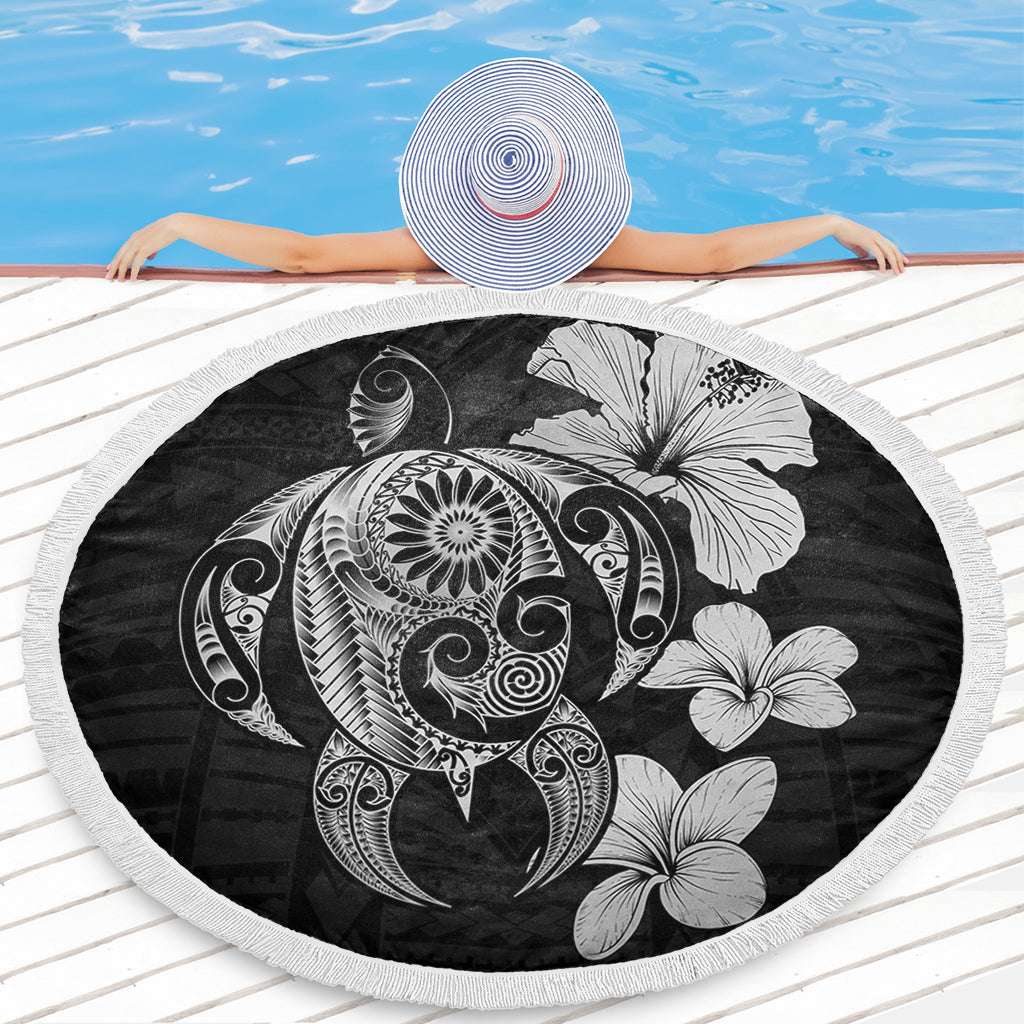 Hawaii Beach Blanket Hibiscus Plumeria Mix Polynesian Turtle