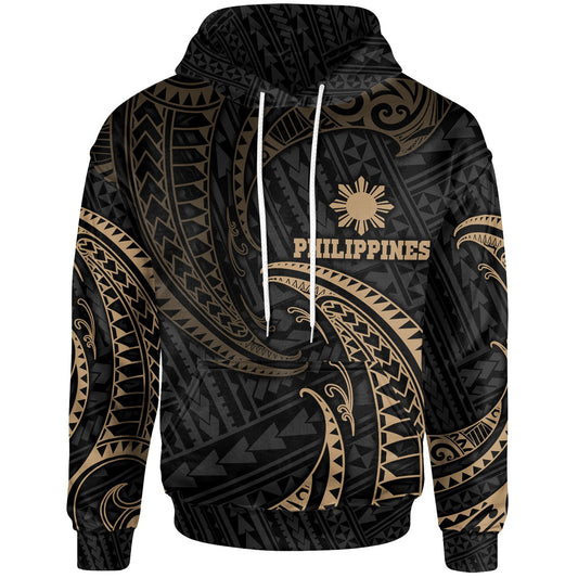 Philippines Hoodie - Gold Tribal Wave