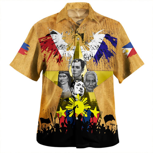 Philippines Filipinos Hawaiian Shirt National Heroes Flag Eagle