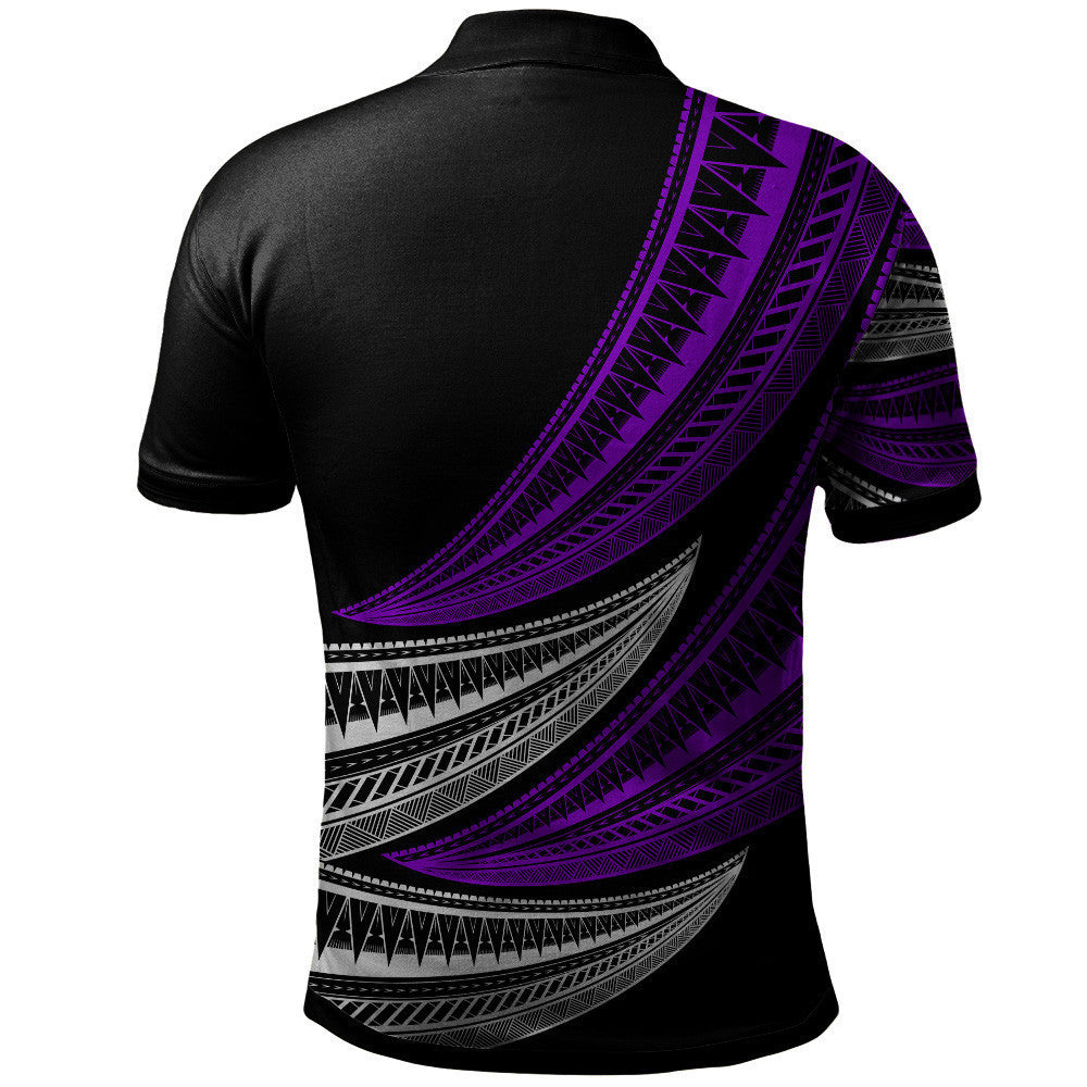 Cook Islands Custom Personalised Polo Shirt - Wave Pattern Alternating