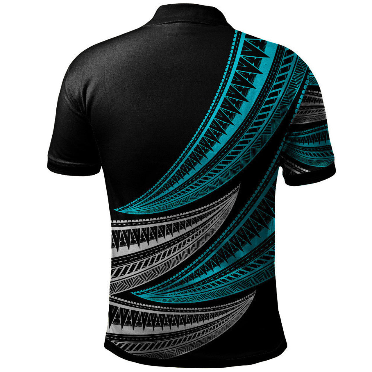 Fiji Custom Personalised Polo Shirt - Wave Pattern Alternating
