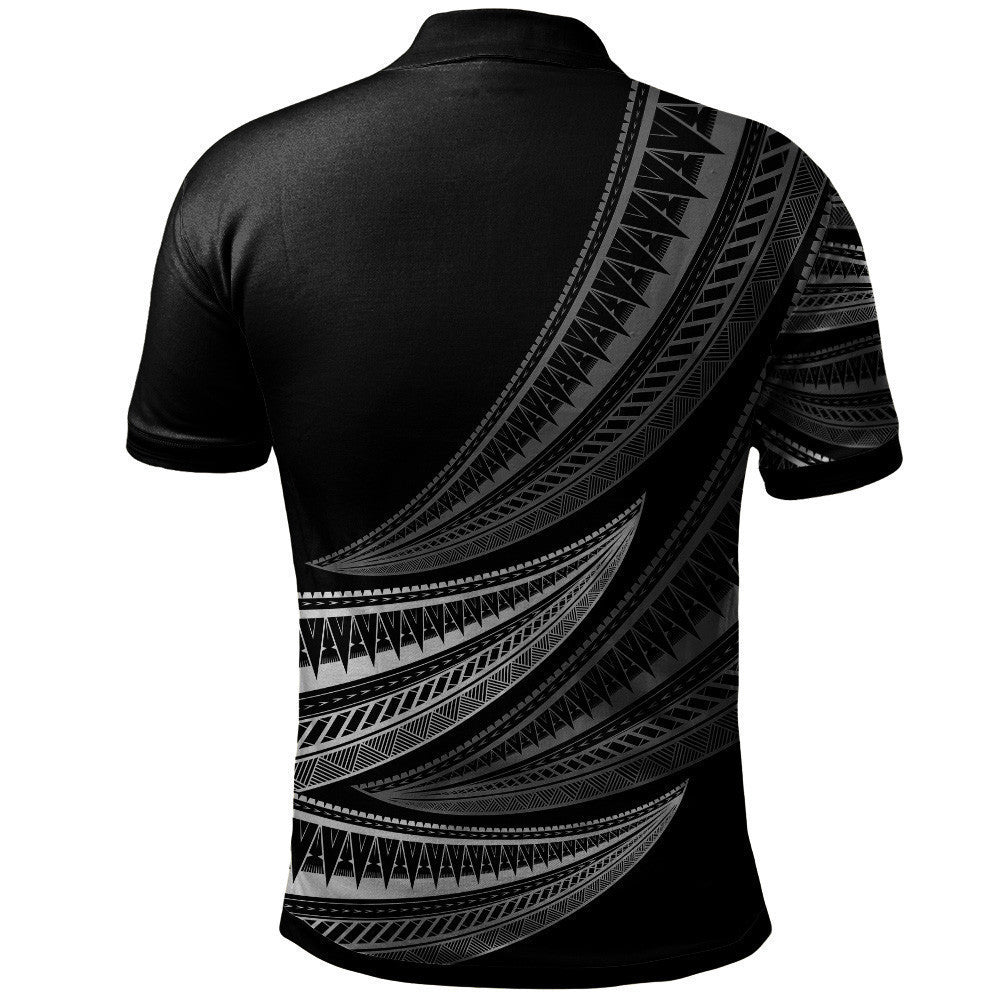 Marshall Islands Custom Personalised Polo Shirt - Wave Pattern Alternating