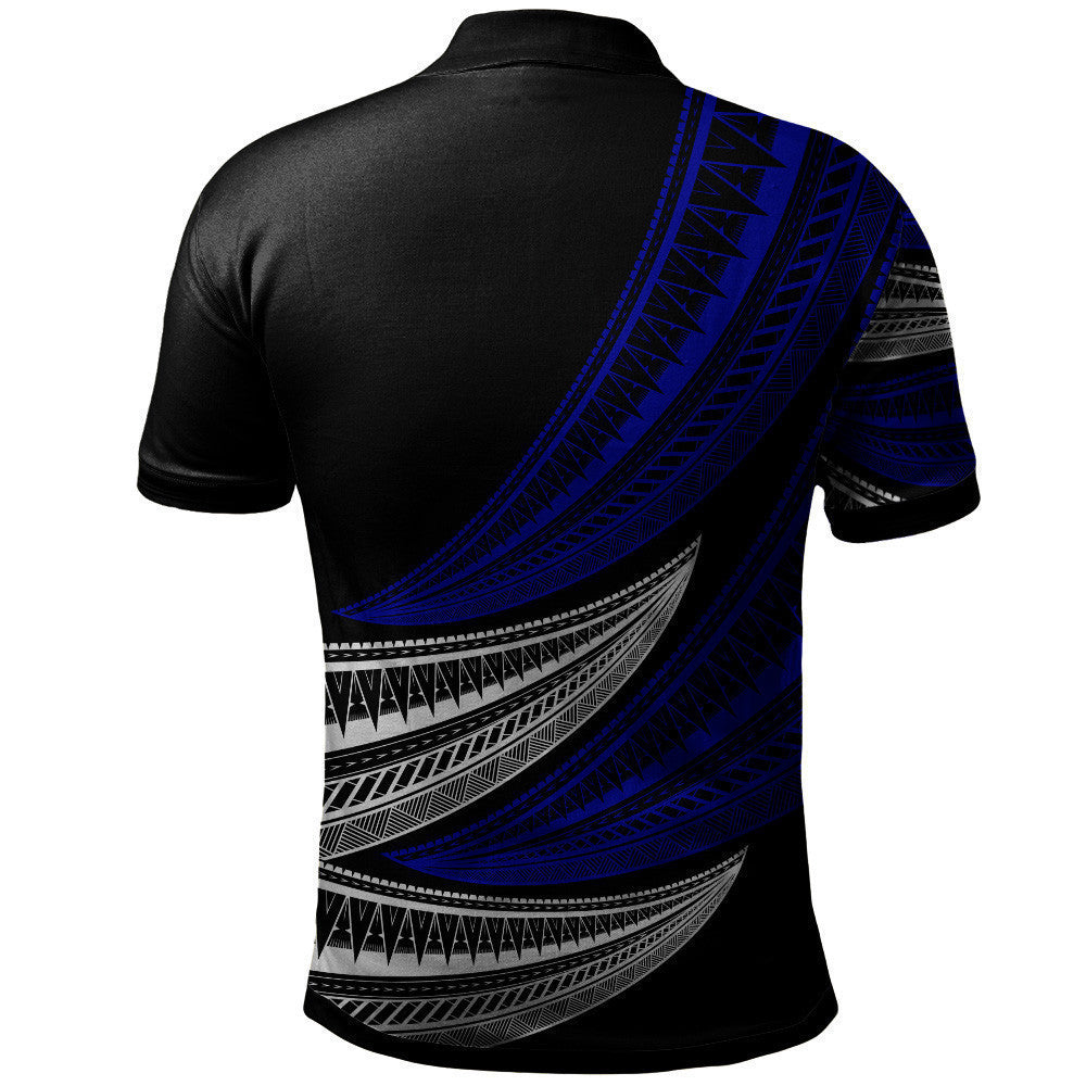 Marshall Islands Custom Personalised Polo Shirt - Wave Pattern Alternating