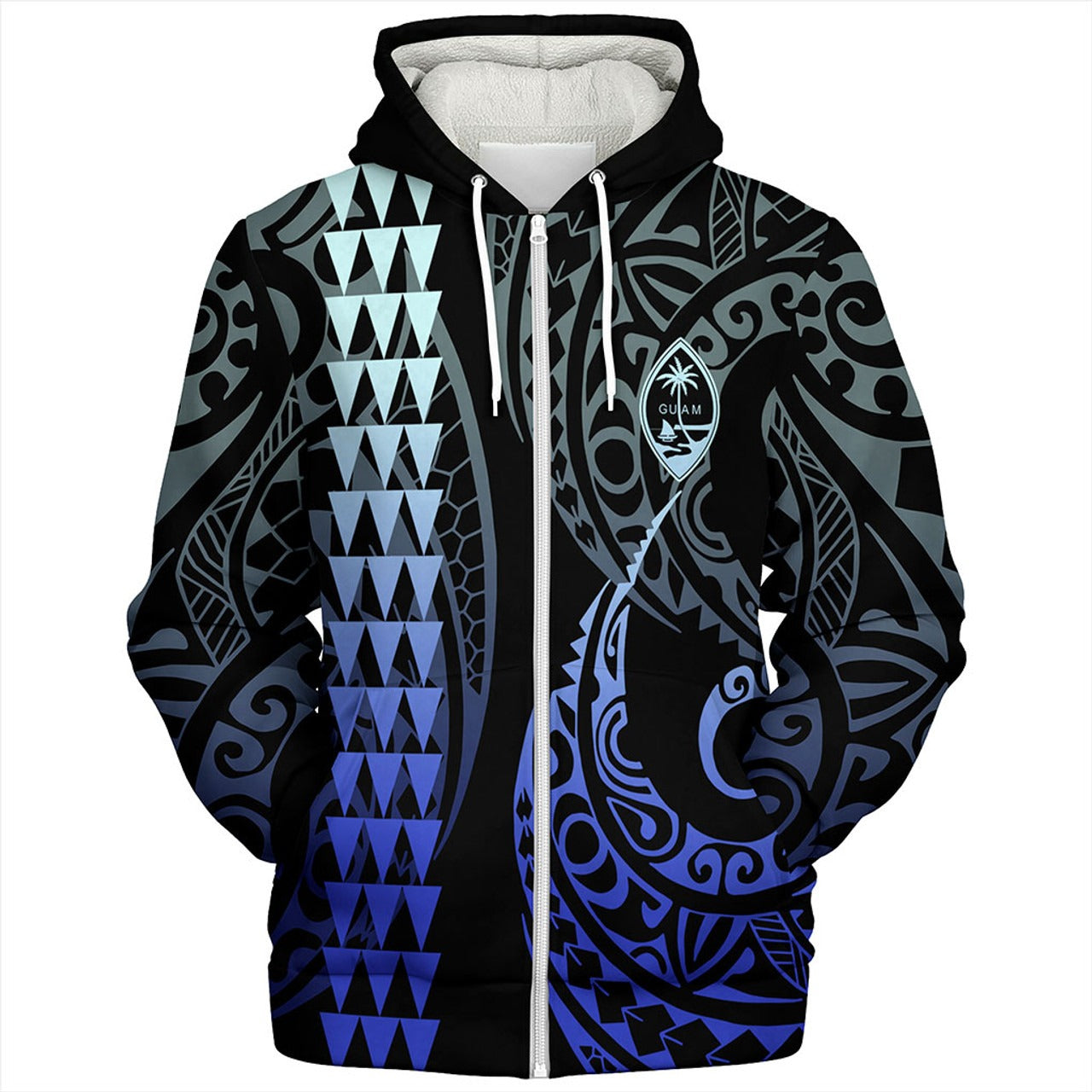 Guam Sherpa Hoodie Kakau Style