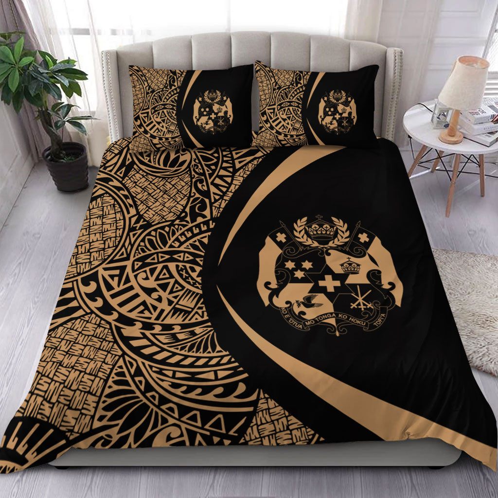 Tonga Bedding Set Lauhala Gold Circle Style