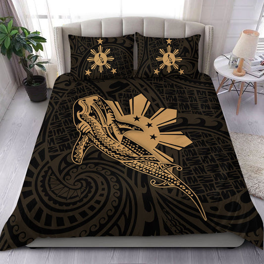 Philippines Filipinos Bedding Set Tribal Whale Shark