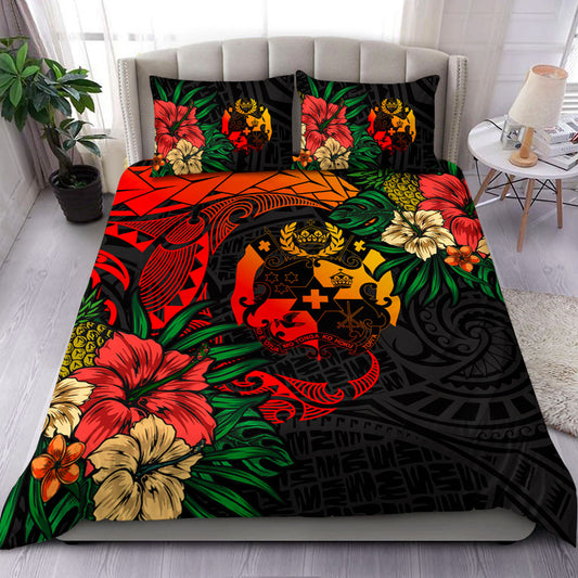 Tonga Bedding Set Polynesian Coat Of Arms Tropical