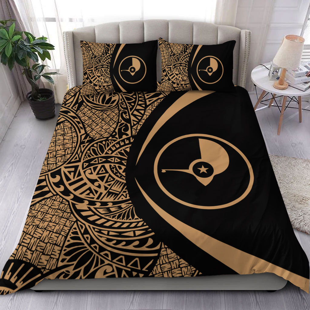 Yap State Bedding Set Lauhala Gold Circle Style