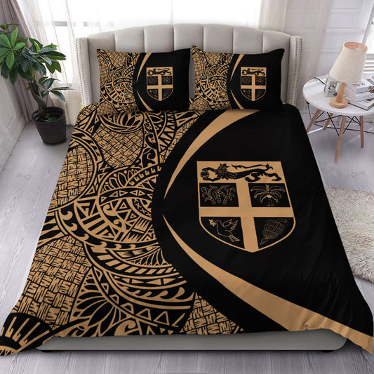 Fiji Bedding Set Lauhala Gold Circle Style