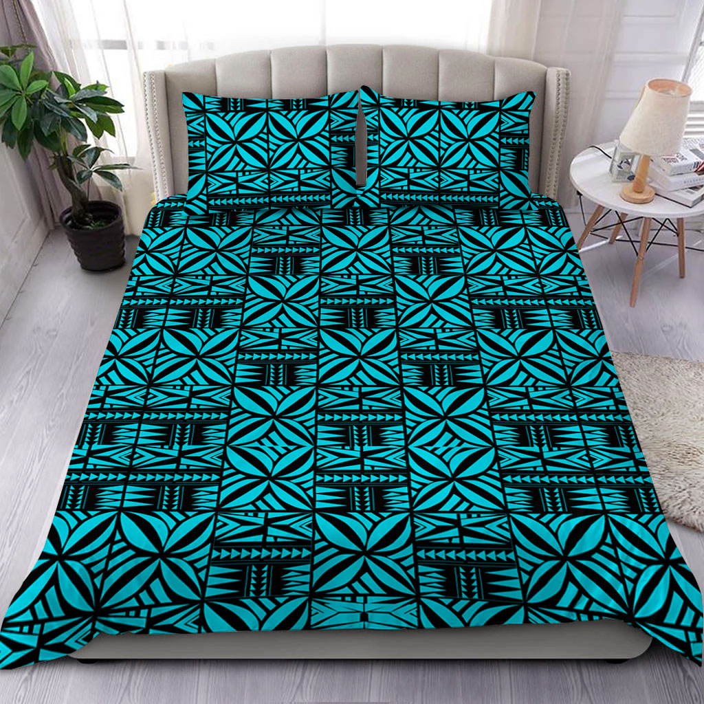 Samoa Bedding Set Design Stretch Print Fabric Turquoise