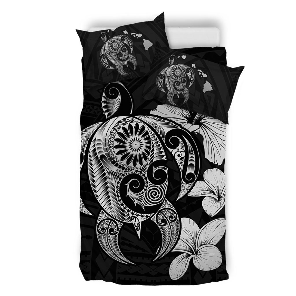 Hawaii Bedding Set Hibiscus Plumeria Mix Polynesian Turtle