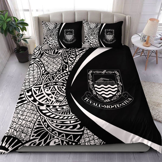 Tuvalu Bedding Set Lauhala White Circle Style