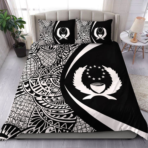 Pohnpei State Bedding Set Lauhala White Circle Style