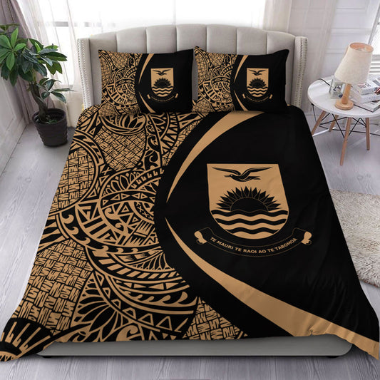 Kiribati Bedding Set Lauhala Gold Circle Style