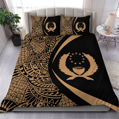 Pohnpei State Bedding Set Lauhala Gold Circle Style