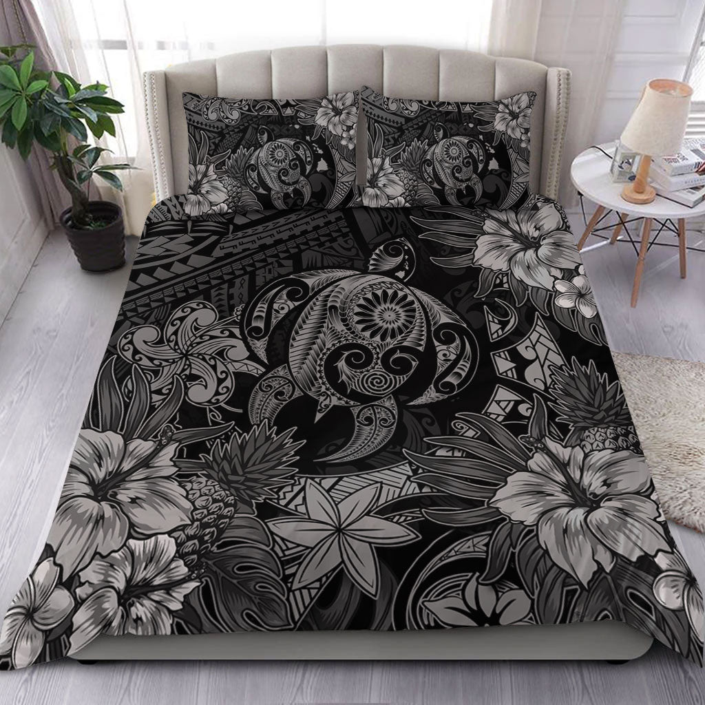 Hawaii Bedding Set Tribal Polynesia Sea Turtle Design Pacific Dream