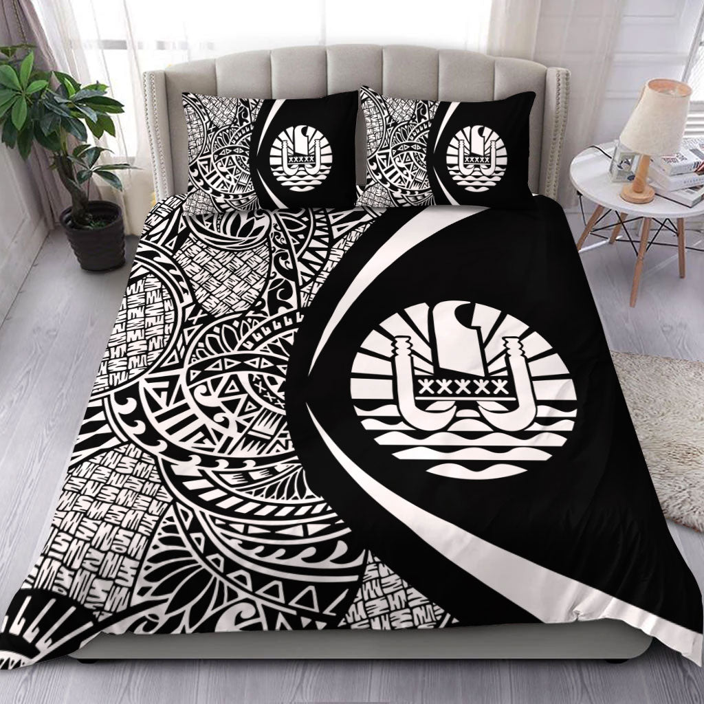 French Polynesia Bedding Set Lauhala White Circle Style