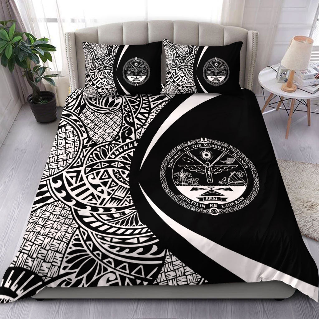 Marshall Islands Bedding Set Lauhala White Circle Style