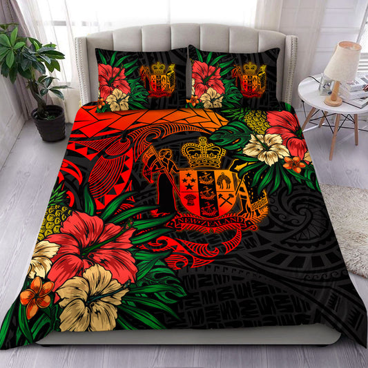New Zealand Bedding Set Polynesian Coat Of Arms Tropical