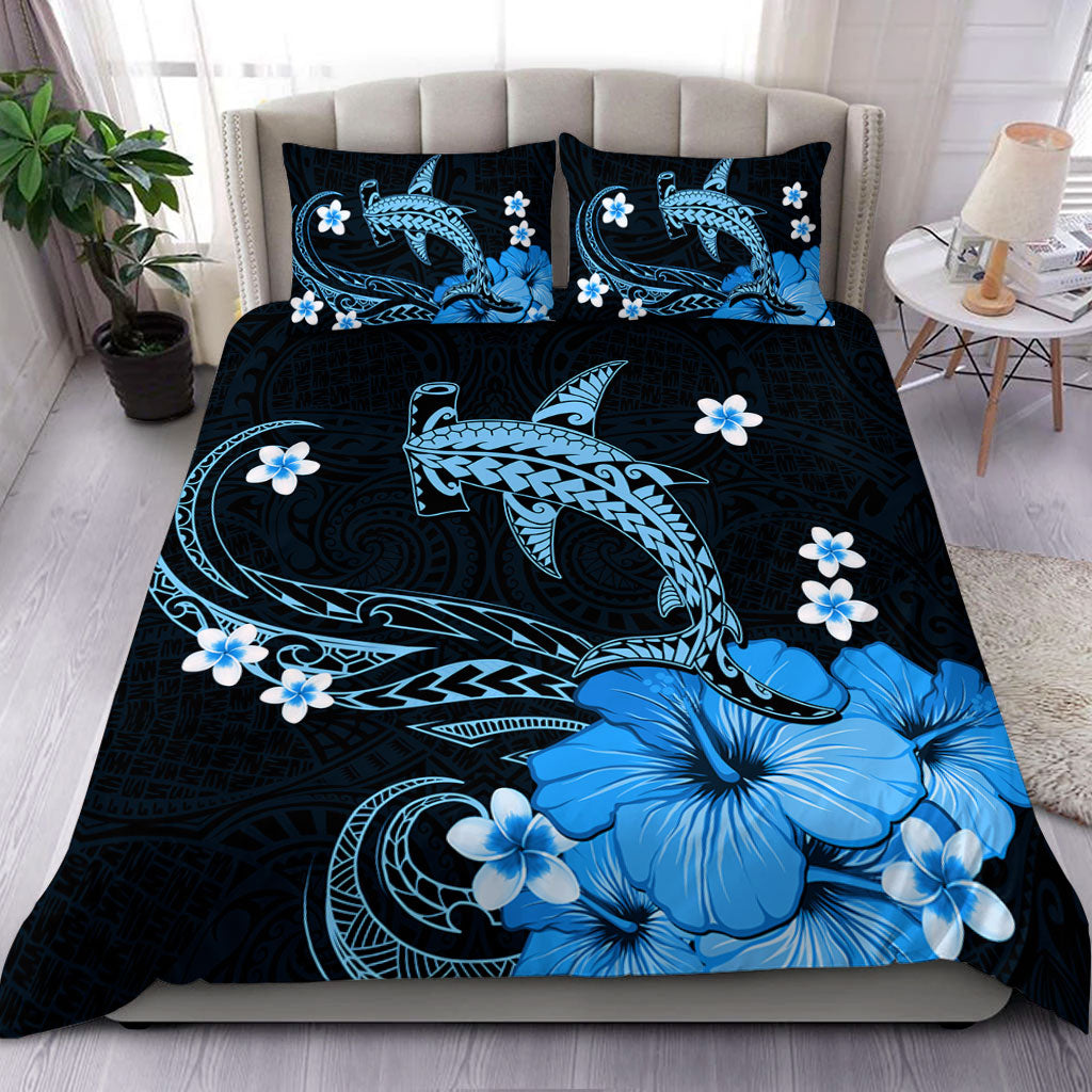 Hawaii Bedding Set Shark Polynesia Tribal Tattoo