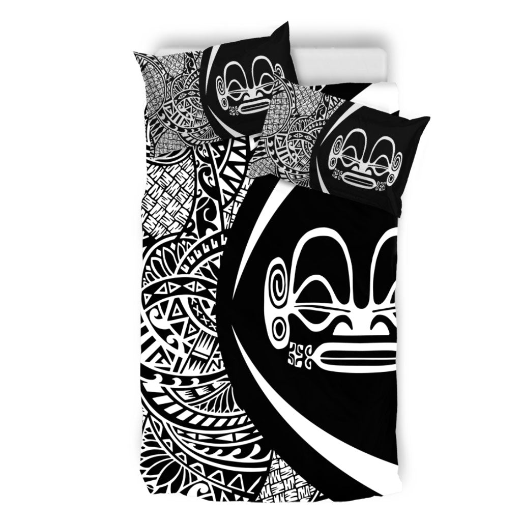 Marquesas Islands Bedding Set Lauhala White Circle Style