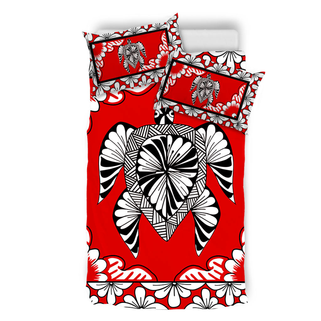 Tonga Bedding Set Tapa Turtle Design