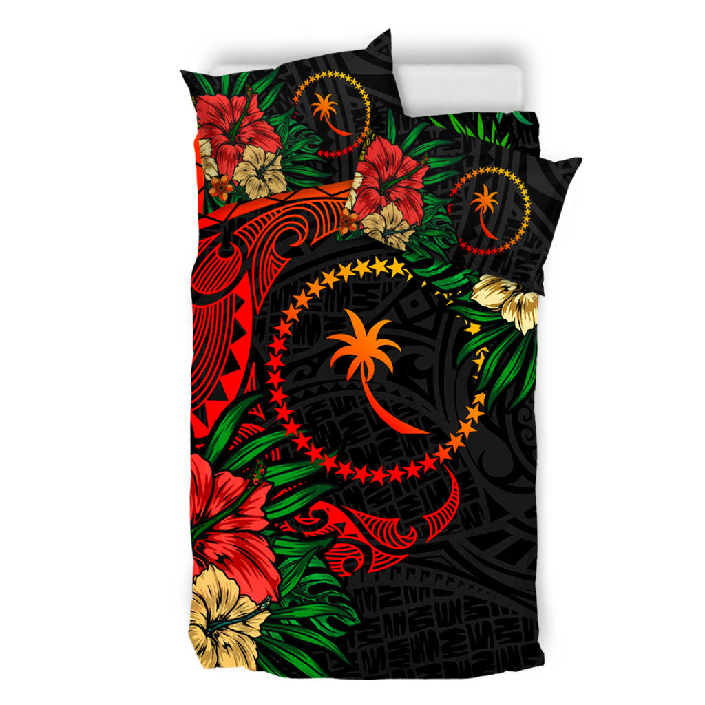 Chuuk State Bedding Set Polynesian Coat Of Arms Tropical