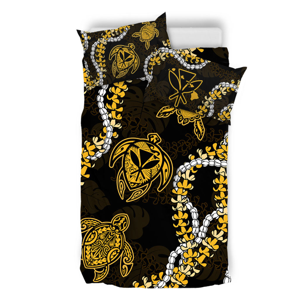 Hawaii Bedding Set Kanaka Maoli Floral Puakenikeni Lei
