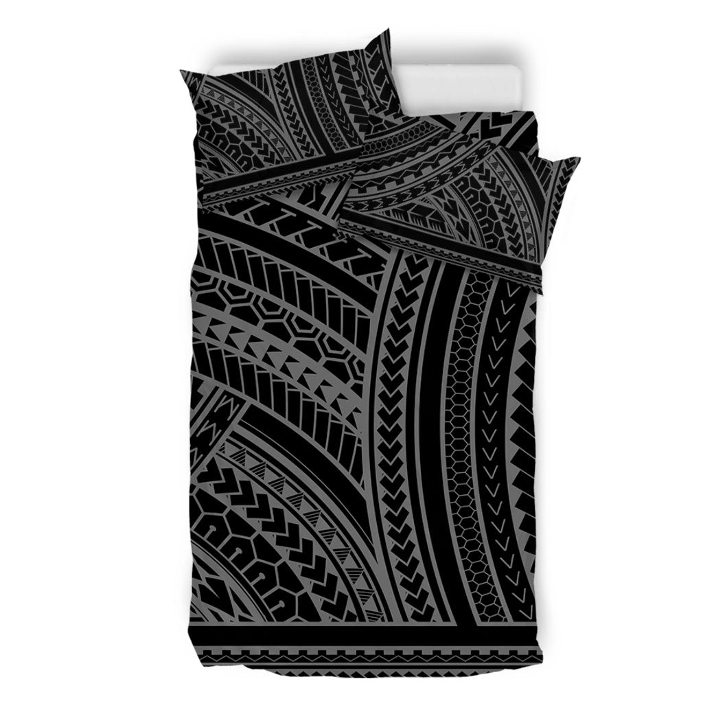 Hawaii Bedding Set Polynesia Pattern Gray