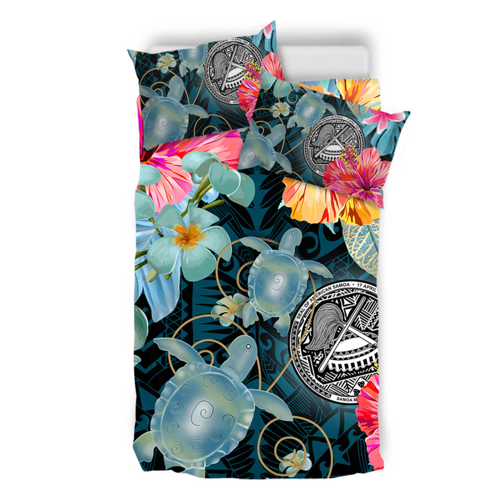 American Samoa Bedding Set Turtle Tropical Beach