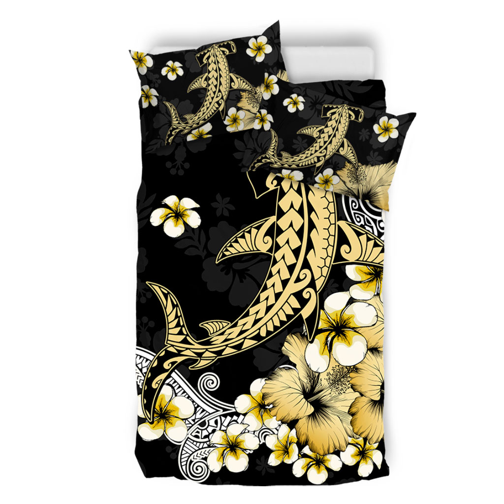 Hawaii Bedding Set Hammerhead Shark Gold Tropical