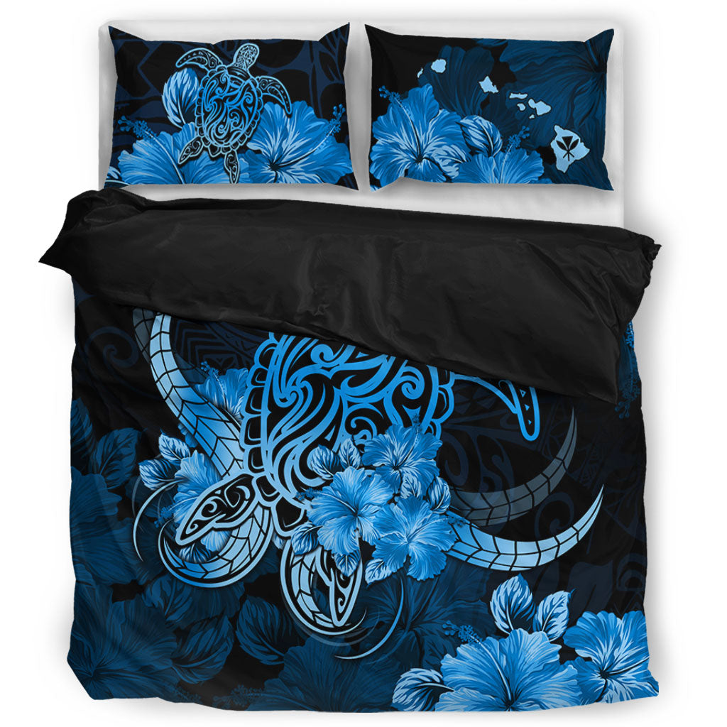 Hawaii Bedding Set Ocean Spirit Turtle Hibiscus