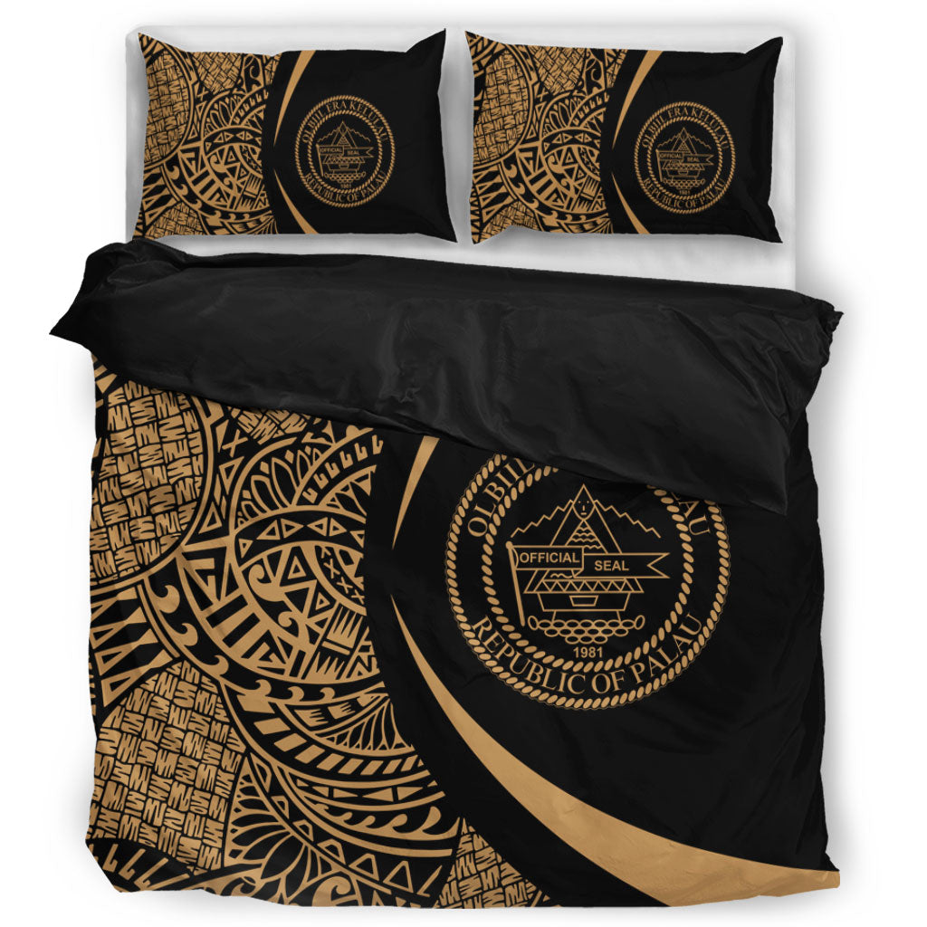 Palau Bedding Set Lauhala Gold Circle Style
