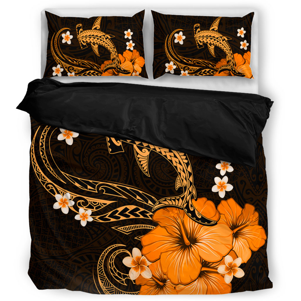 Hawaii Bedding Set Shark Polynesia Tribal Tattoo