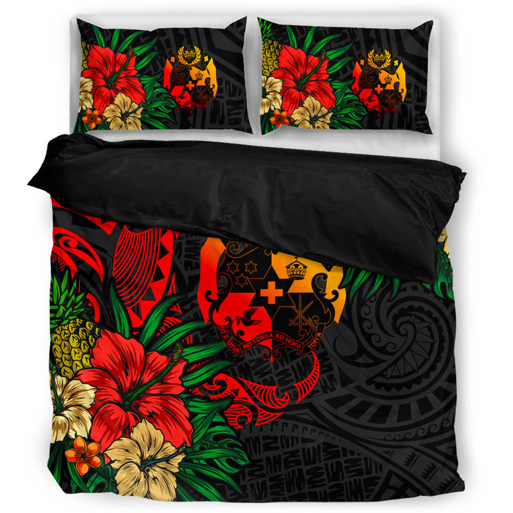 Tonga Bedding Set Polynesian Coat Of Arms Tropical