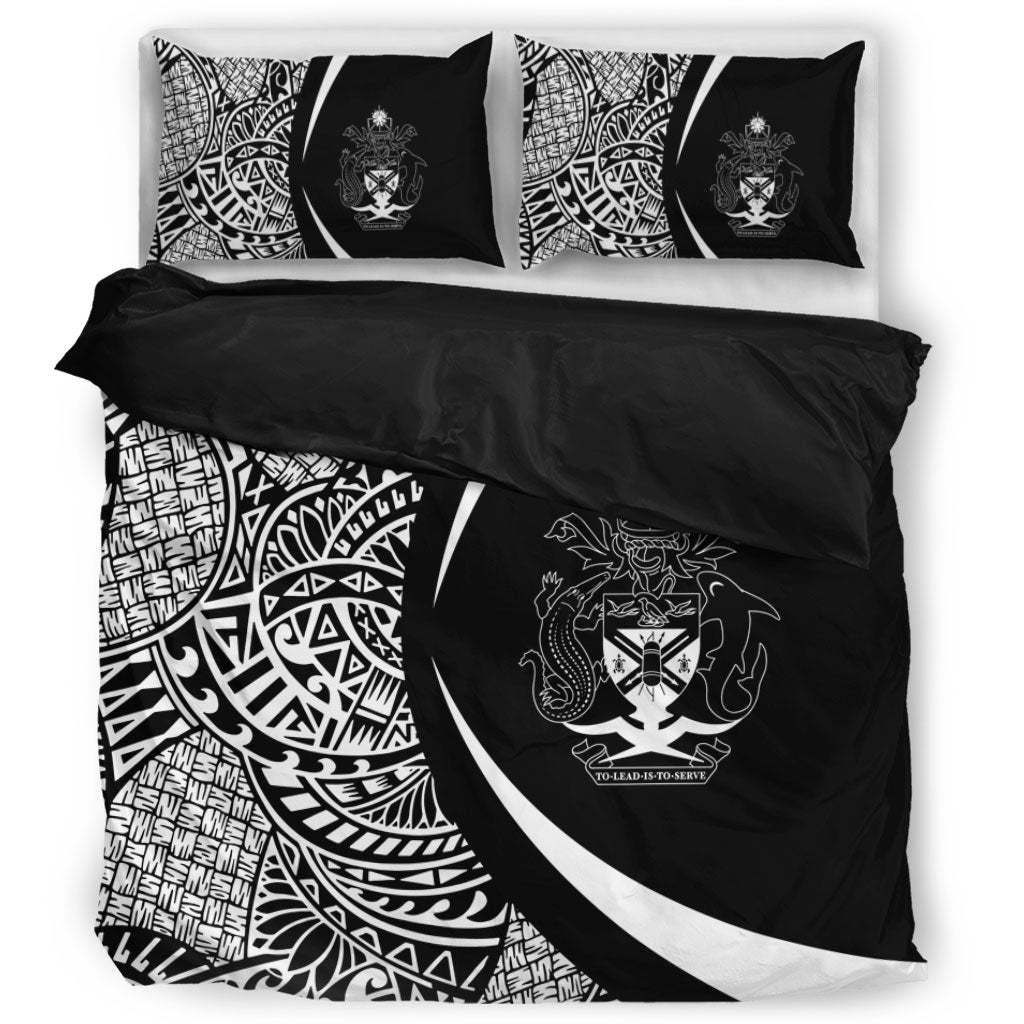 Solomon Islands Bedding Set Lauhala White Circle Style