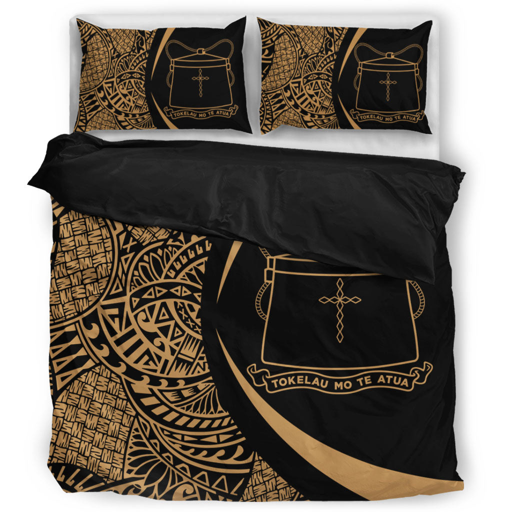 Tokelau Bedding Set Lauhala Gold Circle Style