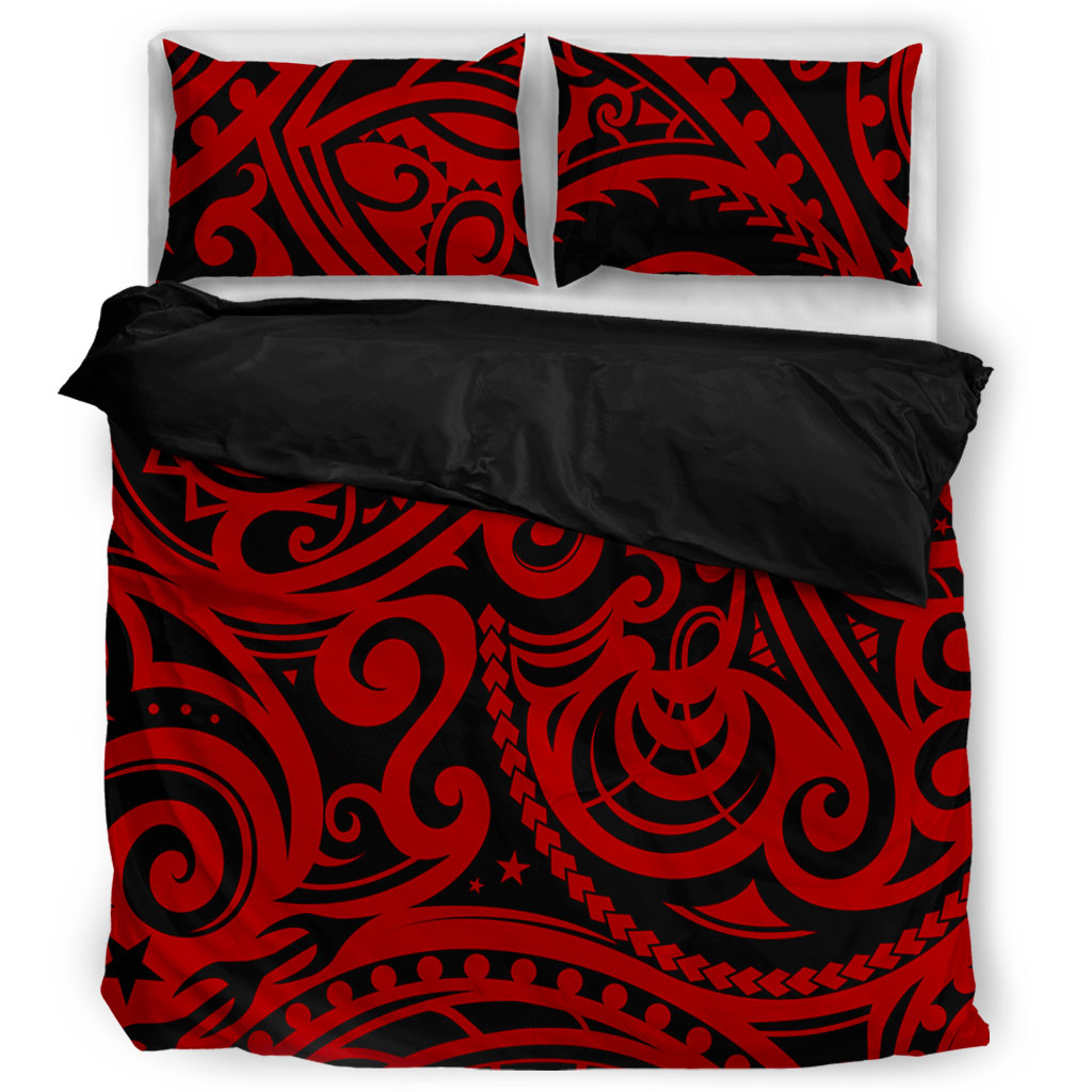 New Zealand Bedding Set Maori Pattern Tattoo